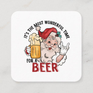 Most Wonderful Time for a Beer Square Business Card