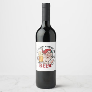 Most Wonderful Time for a Beer Wine Label