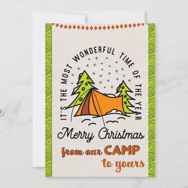 Most Wonderful Time of the Year Campers Holiday Card (Front)