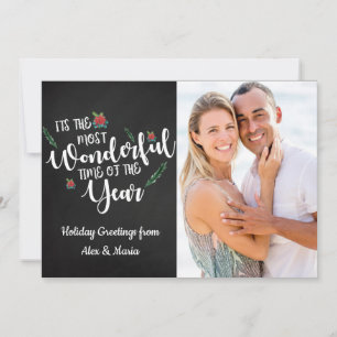 most wonderful time Of The Year Christmas Photo Holiday Card