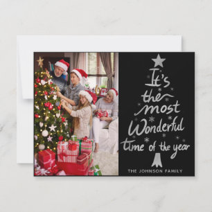 Most wonderful time Of The Year Christmas Photo Holiday Card