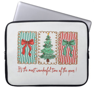 Most Wonderful Time Of The Year Coquette Christmas Laptop Sleeve