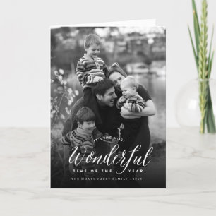 Most Wonderful Time Of The Year Modern Photo Holiday Card