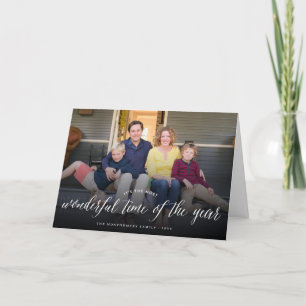 Most Wonderful Time Of The Year Modern Photo Holiday Card