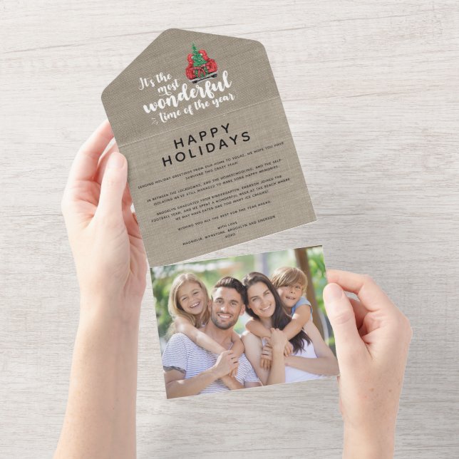 Most Wonderful Time of the Year Photo Holiday Card (Tearaway)