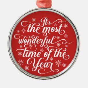 Most Wonderful Time of the Year   Square Ornament