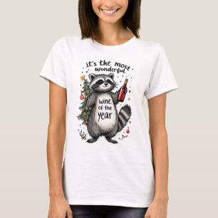 Most Wonderful Wine of the Year Raccoon  T-Shirt