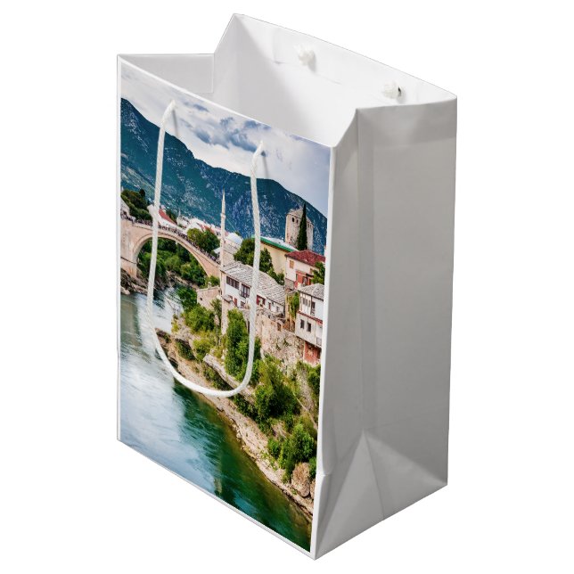 Mostar Bosnia and Herzegovina Medium Gift Bag (Front Angled)