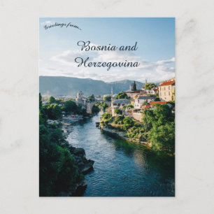 Mostar Bosnia and Herzegovina  Postcard