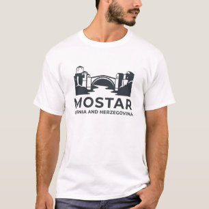 Mostar Bosnia & Herzegovina Minimalist Stari T-Shirt