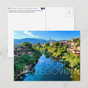 Mostar, Bosnie-Herzégovine Carte postale de voyage