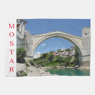 Mostar Old Bridge tea towel