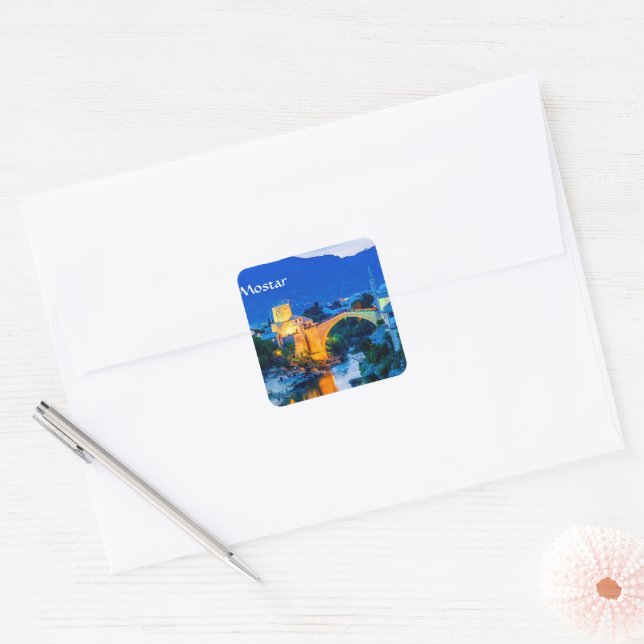 Mostar Square Sticker (Envelope)