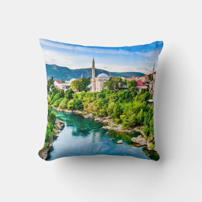 Mostar Throw Pillow (Front)