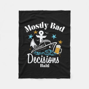 Mostly D Decisions Haiti Spring Break Fleece Blanket