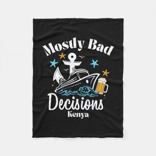 Mostly D Decisions Kenya Spring Break  Fleece Blanket (Front)