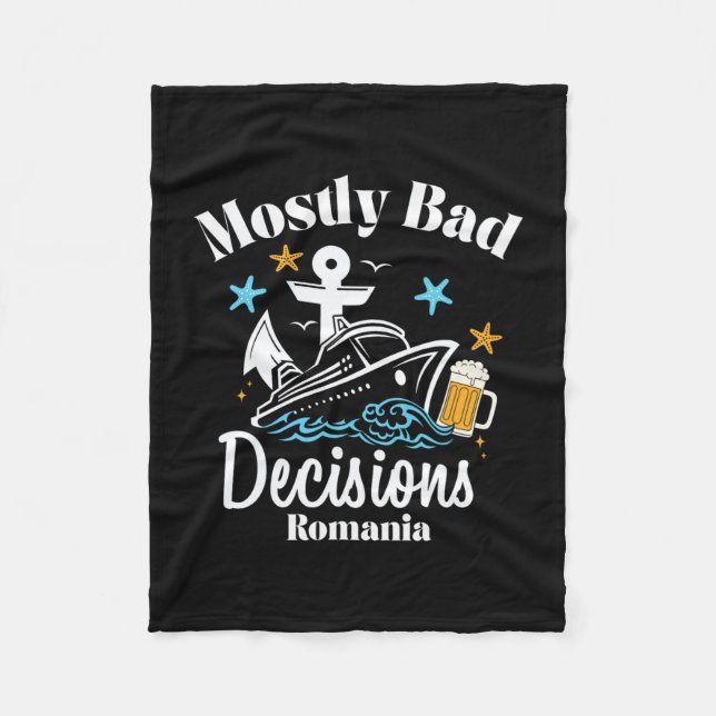 Mostly D Decisions Romania Spring Break  Fleece Blanket (Front)