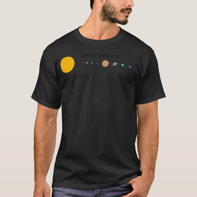 Mostly Harmless Solar System T-Shirt (Front)