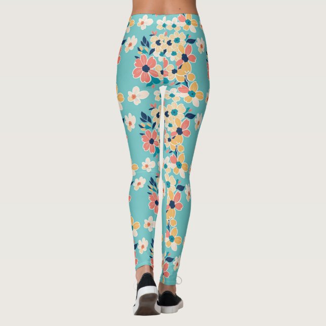 Mostly pastel color subject leggings (Back)