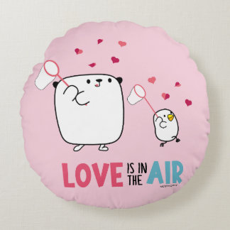 Mostropi: Love is in the air Round Pillow