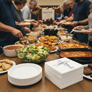 mot chrétien serviettes en papier croisé