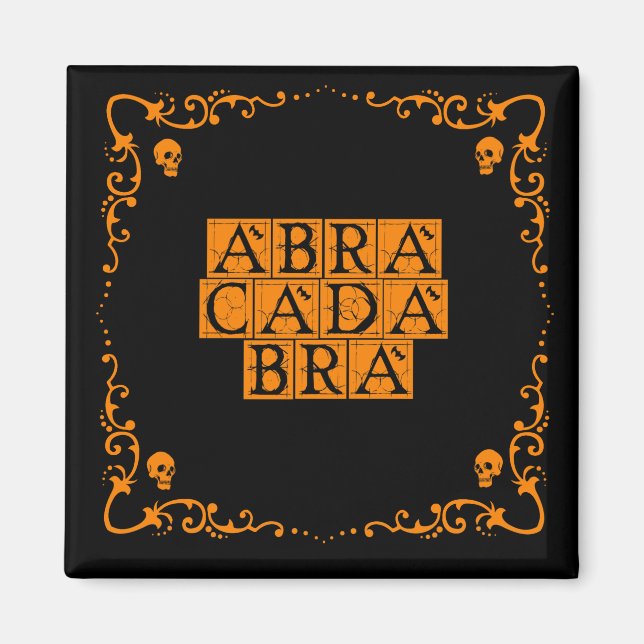 Mot de Magie Abracadabra Aimant Carré de 2 Pouces (Devant)