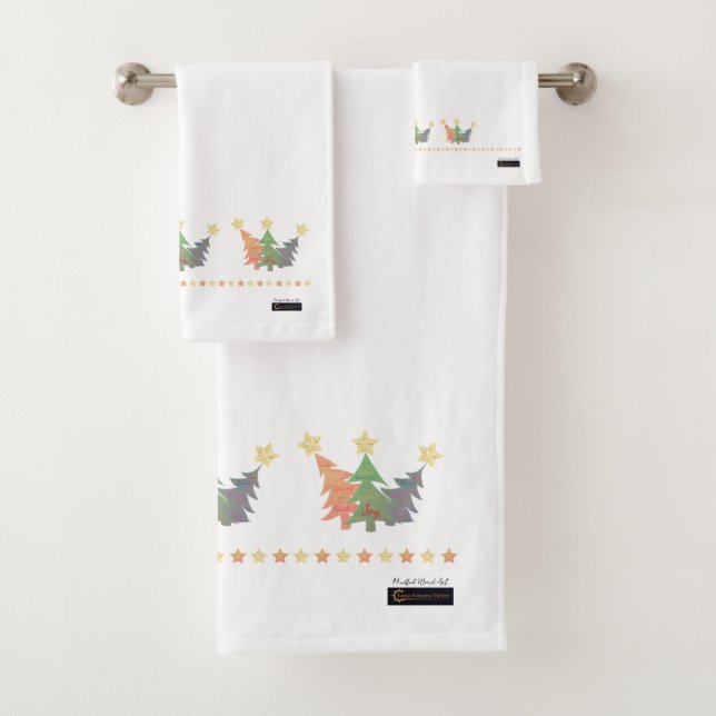 Mot de Noël Mindful Art Serviettes de bain (En situation)