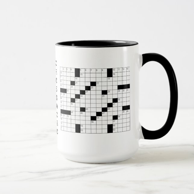 ♥ Mot de passe croisé puzzles café Mug (Droite)
