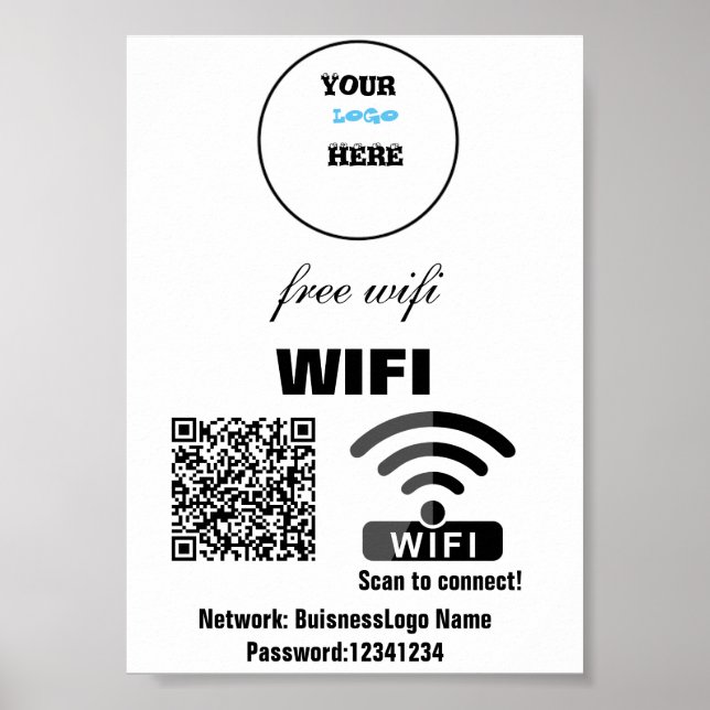 Mot de passe réseau WIFI QR Code Poster (Devant)