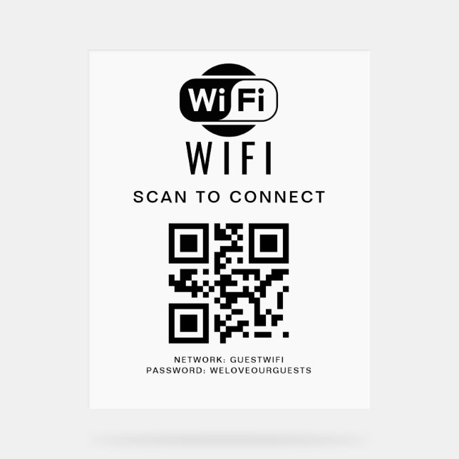 Mot de passe Wifi | Analyse du code QR pour se con (Recto)
