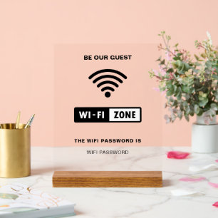 Mot de passe Wifi Simple Minimaliste Blanc