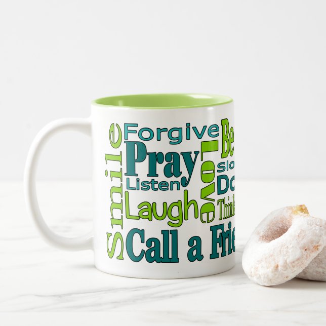 Mot inspirant Mug de café Cloud (Avec donut)