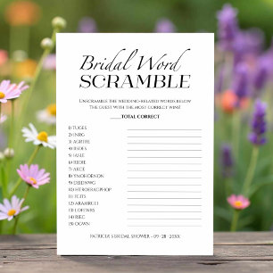 Mot nuptiale - Carte de jeu minimaliste