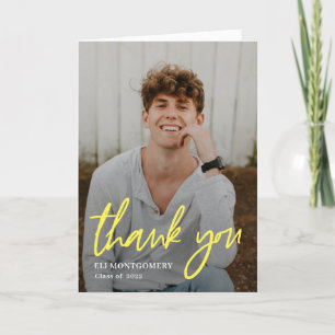 Mot peint - Carte de remerciements photo couleur m