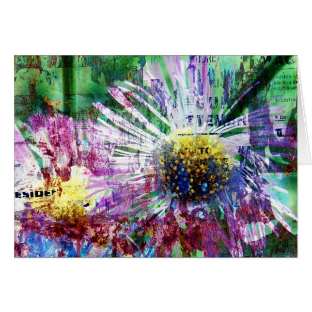 Mot Rose Daisy Grunge Blanc À L'Intérieur (Devant horizontal)