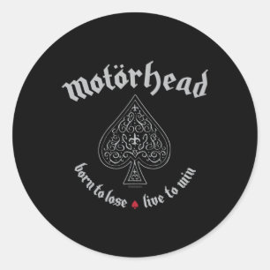 Motã¶Rhead Born To Lose Live To Win Classic Round Sticker