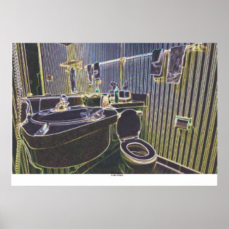 Motel Bathroom Poster