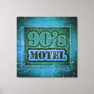 Motel des années 90 vintage - Toile enveloppée