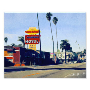 Motel In Sunset Boulevard Photo Print