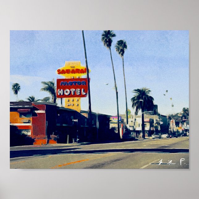 Motel Sunset Boulevard Poster (Front)