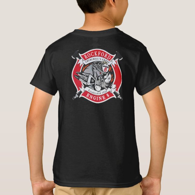 Moteur 8 gros logo pour les jeunes T-shirt (Dos)