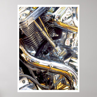 Moteur de moto, affiche