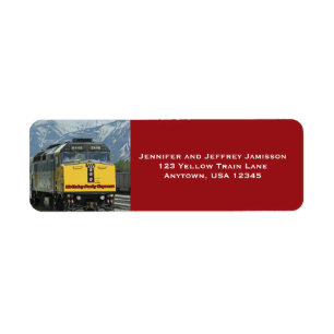 Moteur de train jaune Anniversaire rouge Adresse d