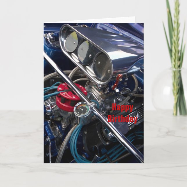 Moteur Joyeux carte d'anniversaire (Devant)