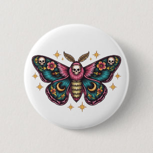 Moth 2 Inch Round Button