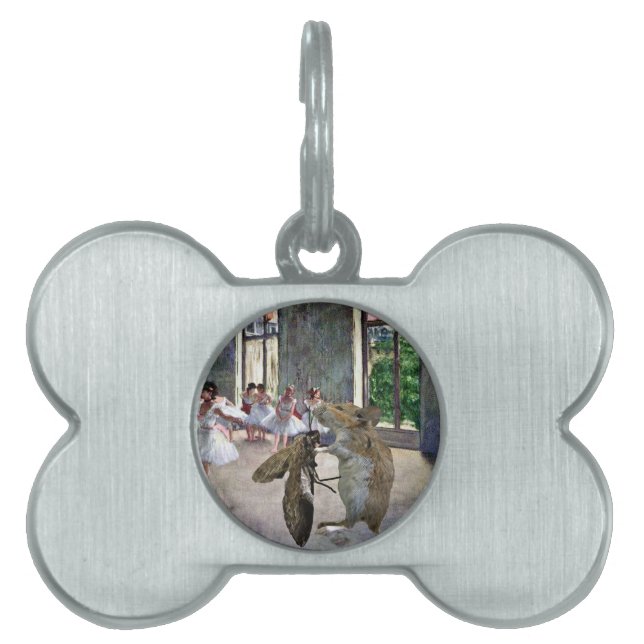 Moth and Mouse Cotillion Pet ID Tag (Front)