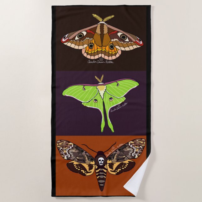 Moth Beach Towel (Front)