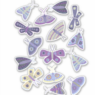 Moth Blue Purple Art