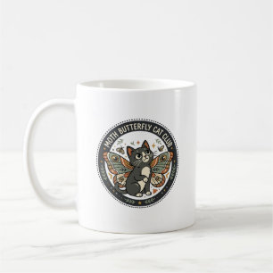 Moth Butterfly Cat POD Vector Art - Moth Butterfly Coffee Mug