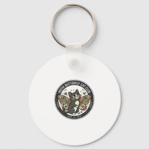 Moth Butterfly Cat POD Vector Art - Moth Butterfly Keychain